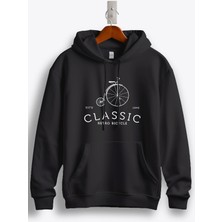 MGAX Bisiklet Classic Retro Bicycle Baskılı Regular Kapşonlu Sweatshirt