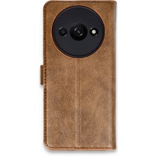 Cepmoda Redmi A3 4g Uyumlu Kapaklı Kılıf - Cüzdanlı - Kopçalı - Taba