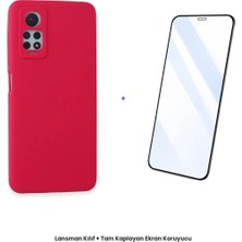 Cepmoda Redmi Note 12 Pro 4g Lansman Kılıf + Tam Kaplayan Antistatik Ekran Koruyucu Set - Pembe