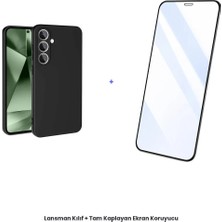 Cepmoda Samsung Galaxy S24 Fe Lansman Kılıf + Tam Kaplayan Antistatik Ekran Koruyucu Set - Siyah