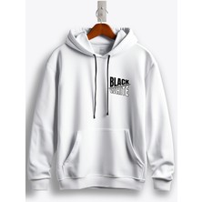 MGAX Black White Arma Baskılı Regular Kapşonlu Sweatshirt