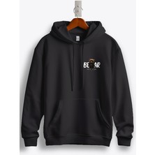 MGAX Sevimli Ayı Dark Bear Arma Baskılı Regular Kapşonlu Sweatshirt