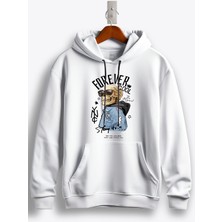 MGAX Skull Forever Cool Baskılı Regular Kapşonlu Sweatshirt