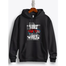 MGAX Araba Freestyle Drift Competetion Baskılı Regular Kapşonlu Sweatshirt