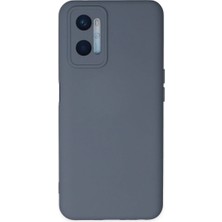 Cepmoda Oppo A96 Lansman Kılıf - Iç Kısmı Kadife Kaplı - Esnek Silikon Kapak - Gri