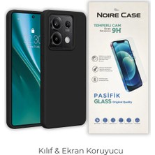 Cepmoda Redmi Note 13 Pro 4g Silikon Telefon Kılıfı ve Temperli Cam Ekran Koruyucu 2’li Set - Siyah