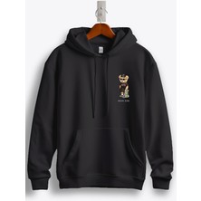 MGAX Sevimli Ayı Skate King Arma Baskılı Regular Kapşonlu Sweatshirt