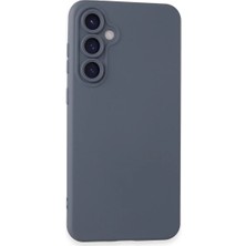 Cepmoda Samsung Galaxy S24 Lansman Kılıf - Iç Kısmı Kadife Kaplı - Esnek Silikon Kapak - Gri