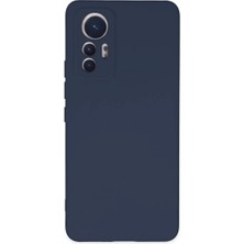 Cepmoda Mi 12 Lite Lansman Kılıf - Iç Kısmı Kadife Kaplı - Esnek Silikon Kapak - Lacivert