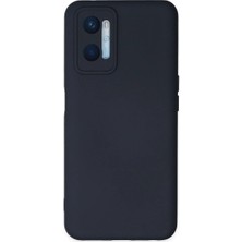 Cepmoda Oppo A96 Lansman Kılıf - Iç Kısmı Kadife Kaplı - Esnek Silikon Kapak - Lacivert