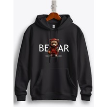 MGAX Basketbol Sevimli Ayı Oyuncu Baskılı Regular Kapşonlu Sweatshirt