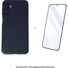 Cepmoda Samsung Galaxy M34 5g Lansman Kılıf + Tam Kaplayan Antistatik Ekran Koruyucu Set - Lacivert