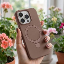 Cepmoda Samsung Galaxy A55 5g Uyumlu Yüzüklü Standlı Silikon Kılıf Regal - Çöl Titanyum