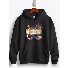 MGAX Denizci Nautical Collection Baskılı Regular Kapşonlu Sweatshirt