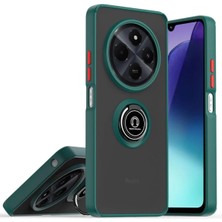 Cepmoda Realme C75 4g Uyumlu Yüzüklü Kılıf - Buzlu Şeffaf - Yeşil