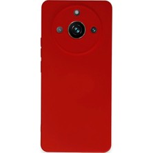 Cepmoda Realme 11 Pro Lansman Kılıf - Iç Kısmı Kadife Kaplı - Esnek Silikon Kapak - Kırmızı