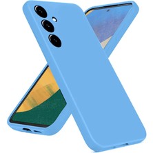 Cepmoda Samsung Galaxy A36 Lansman Kılıf - Iç Kısmı Kadife Kaplı - Esnek Silikon Kapak - Mavi