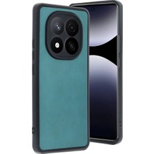 Cepmoda Redmi Note 14 Pro 4g Uyumlu Deri Görünümlü Telefon Kılıfı Darbe Emici Kapak - Açık Yeşil