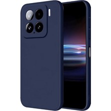 Cepmoda Mi 15 Pro Lansman Kılıf - Iç Kısmı Kadife Kaplı - Esnek Silikon Kapak - Lacivert