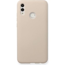 Cepmoda Huawei P Smart 2019 Lansman Kılıf - Iç Kısmı Kadife Kaplı - Esnek Silikon Kapak - Pudra