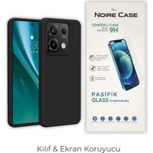 Cepmoda Redmi Note 13 4g Uyumlu Silikon Telefon Kılıfı ve Temperli Cam Ekran Koruyucu 2’li Set - Siyah