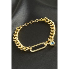 Zero Land Gld-Spt- Nazar Zincir Bileklik - Sarı