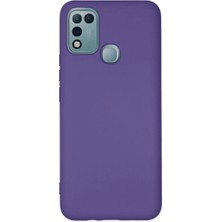Cepmoda Infinix Hot 10 Play Lansman Kılıf - Iç Kısmı Kadife Kaplı - Esnek Silikon Kapak - Mor