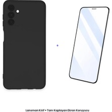 Cepmoda Samsung Galaxy A24 4g Lansman Kılıf + Tam Kaplayan Antistatik Ekran Koruyucu Set - Siyah