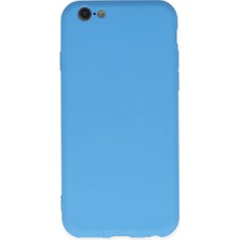 Cepmoda iPhone 6 Plus Lansman Kılıf - Iç Kısmı Kadife Kaplı - Esnek Silikon Kapak - Mavi