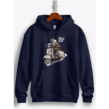 MGAX Motosiklet Socoter Boy Skull Baskılı Regular Kapşonlu Sweatshirt