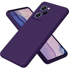 Cepmoda Poco X5 Pro 5g Lansman Kılıf - Iç Kısmı Kadife Kaplı - Esnek Silikon Kapak - Mor