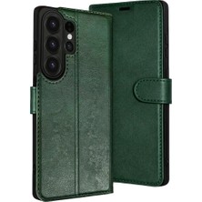 Cepmoda Samsung Galaxy S26 Ultra Uyumlu Kapaklı Kılıf - Cüzdanlı - Kopçalı - Yeşil