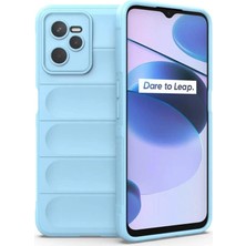 Cepmoda Realme C35 Optimum Soft Silikon Kılıf Mat Darbe Koruyucu Kapak - Sky Blue