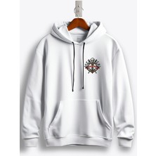 MGAX Denizlerin Kralı Arma Baskılı Regular Kapşonlu Sweatshirt