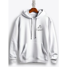 MGAX Bisiklet Classic Retro Bicycle Arma Baskılı Regular Kapşonlu Sweatshirt