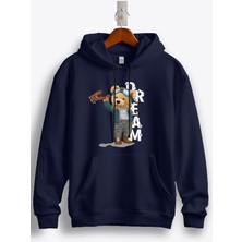 MGAX Sevimli Ayı Dream Pilot Baskılı Regular Kapşonlu Sweatshirt