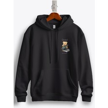 MGAX Sevimli Ayı Just Relax Arma Baskılı Regular Kapşonlu Sweatshirt