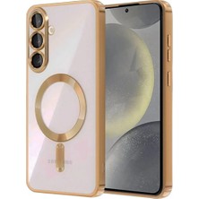 Cepmoda Samsung Galaxy S26 Uyumlu Magsafe Destekli Kılıf - Arkası Şeffaf - Çöl Titanyum