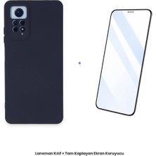 Cepmoda Redmi Note 12 Pro 4g Lansman Kılıf + Tam Kaplayan Antistatik Ekran Koruyucu Set - Lacivert