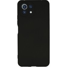 Cepmoda Mi 11 Lite Lansman Kılıf - Iç Kısmı Kadife Kaplı - Esnek Silikon Kapak - Siyah