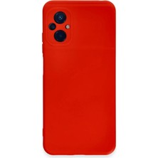 Cepmoda Poco M5 Lansman Kılıf - Iç Kısmı Kadife Kaplı - Esnek Silikon Kapak - Kırmızı