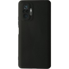Cepmoda Redmi Note 10 Pro Lansman Kılıf - Iç Kısmı Kadife Kaplı - Esnek Silikon Kapak - Siyah