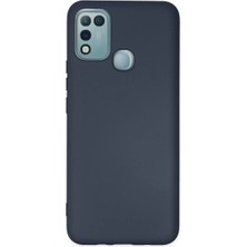 Cepmoda Infinix Hot 10 Play Lansman Kılıf - Iç Kısmı Kadife Kaplı - Esnek Silikon Kapak - Lacivert