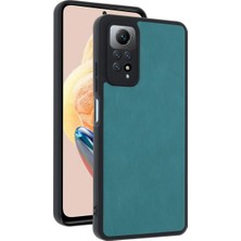 Cepmoda Redmi Note 12 Pro 4g Uyumlu Deri Görünümlü Telefon Kılıfı Darbe Emici Kapak - Açık Yeşil