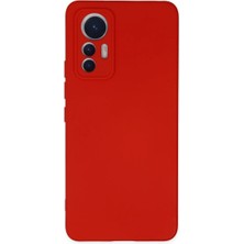 Cepmoda Mi 12 Lite Lansman Kılıf - Iç Kısmı Kadife Kaplı - Esnek Silikon Kapak - Kırmızı