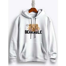 MGAX Sevimli Ayı Bear Able Baskılı Regular Kapşonlu Sweatshirt