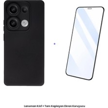 Cepmoda Redmi Note 13 Pro 4g Lansman Kılıf + Tam Kaplayan Antistatik Ekran Koruyucu Set - Siyah
