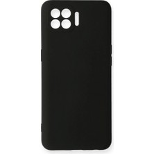 Cepmoda Oppo Reno 4 Lite Lansman Kılıf - Iç Kısmı Kadife Kaplı - Esnek Silikon Kapak - Siyah