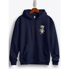 MGAX Sevimli Ayı Bear Arma Baskılı Regular Kapşonlu Sweatshirt