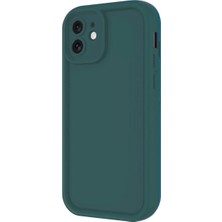 Cepmoda iPhone 11 Mat Kalın Silikon Telefon Kılıfı Darbe Emici - Koyu Yeşil